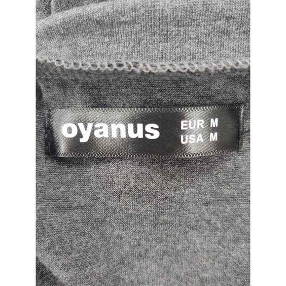 Oyanus gray twist hem detail long sleeve top in size medium - Picture 3 of 3